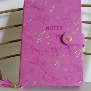 Pink Bow Patterned Notebook